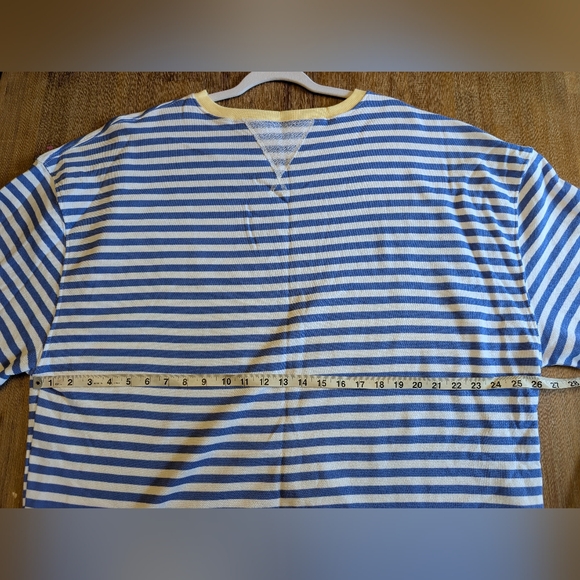 WE THE FREE Free People Classic Pullover Sweatshirt in Blue Combo Size XL - Picture 8 of 14